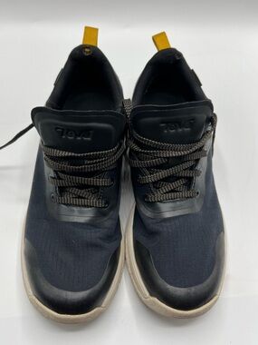 Teva Men's Navy Sneakers with Yellow Heel Loop